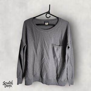 Demylee New York Women's Medium 100 Percent Cashmere Gray Sweater Pullover W05